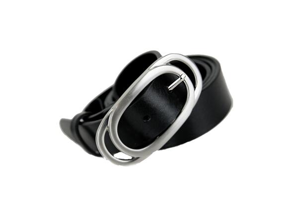 Belte, 3cm m/oval spenne   sort 